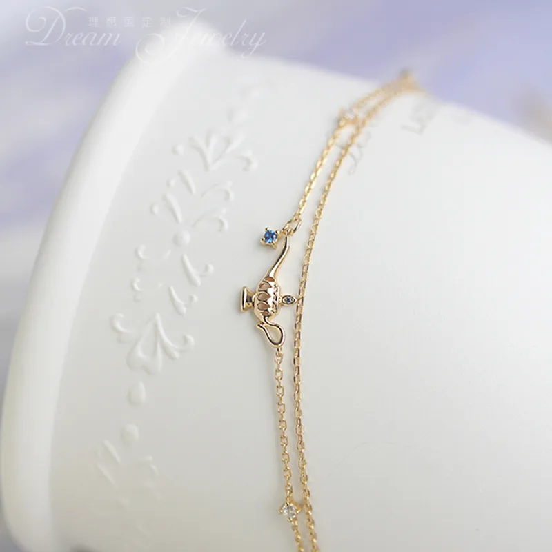 The Aladine Magic Lamp Bracelet- Gold Plated Sterling Silver Bracelet for Women - Image 4