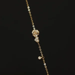 Eternal Rose Bracelet In 18K Gold-Plated Sterling Silver