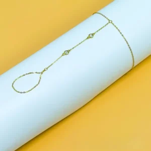 S925 Sterling Silver Hand Chain Ring Bracelet