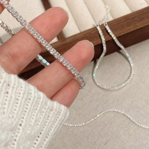 925 Silver Tennis Chain Bracelet- 1.2mm